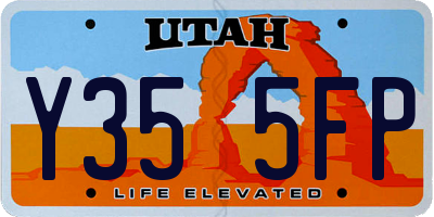 UT license plate Y355FP