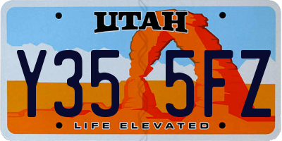 UT license plate Y355FZ