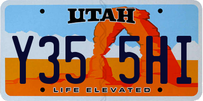 UT license plate Y355HI