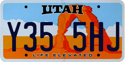 UT license plate Y355HJ