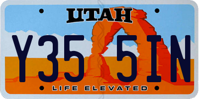 UT license plate Y355IN