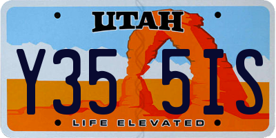 UT license plate Y355IS