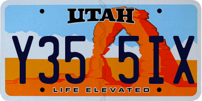 UT license plate Y355IX