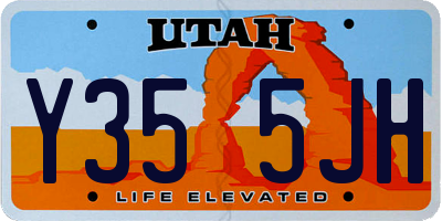 UT license plate Y355JH
