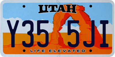 UT license plate Y355JI