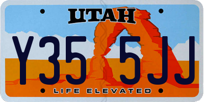 UT license plate Y355JJ