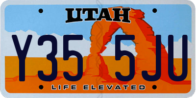 UT license plate Y355JU