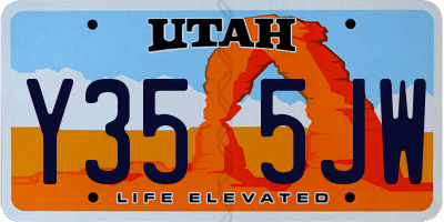 UT license plate Y355JW
