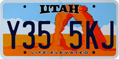 UT license plate Y355KJ