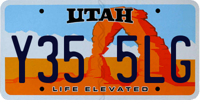 UT license plate Y355LG