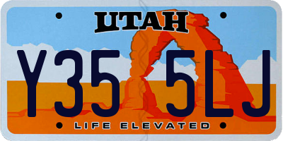 UT license plate Y355LJ