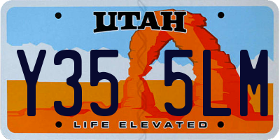 UT license plate Y355LM