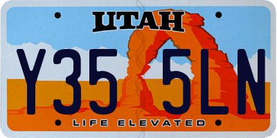 UT license plate Y355LN