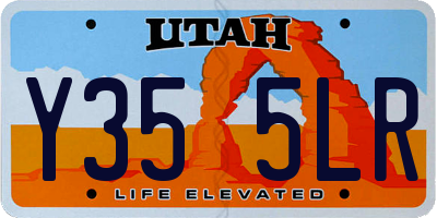 UT license plate Y355LR