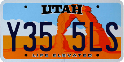 UT license plate Y355LS