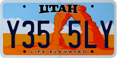 UT license plate Y355LY