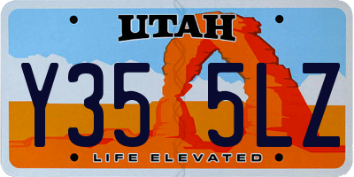 UT license plate Y355LZ