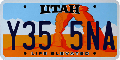 UT license plate Y355NA