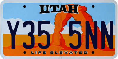 UT license plate Y355NN