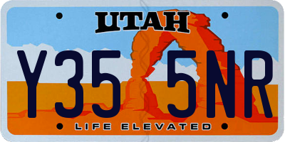 UT license plate Y355NR