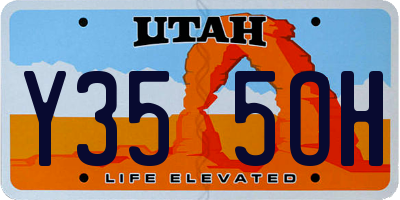 UT license plate Y355OH