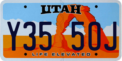 UT license plate Y355OJ