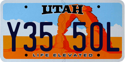 UT license plate Y355OL