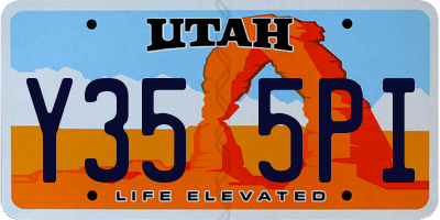 UT license plate Y355PI