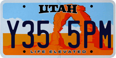 UT license plate Y355PM