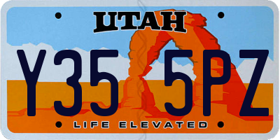 UT license plate Y355PZ