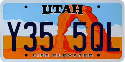 UT license plate Y355QL