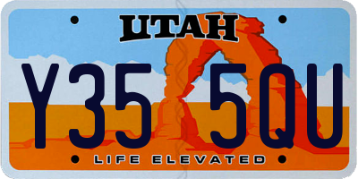UT license plate Y355QU
