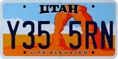UT license plate Y355RN