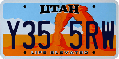 UT license plate Y355RW