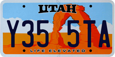UT license plate Y355TA