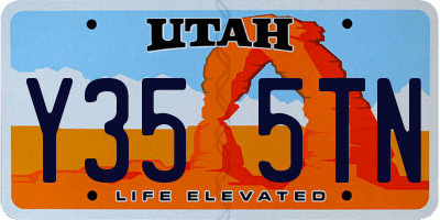 UT license plate Y355TN