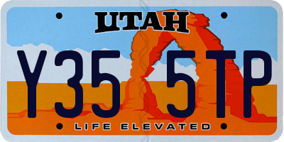 UT license plate Y355TP