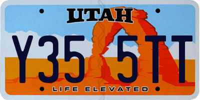 UT license plate Y355TT