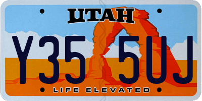 UT license plate Y355UJ