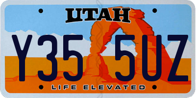 UT license plate Y355UZ
