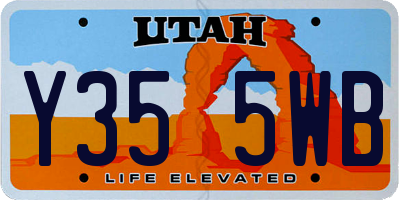 UT license plate Y355WB
