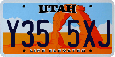 UT license plate Y355XJ