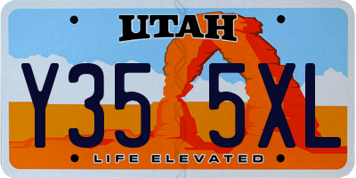UT license plate Y355XL