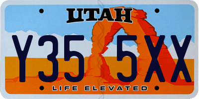 UT license plate Y355XX