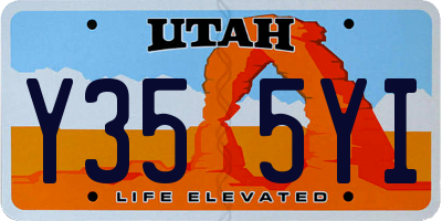 UT license plate Y355YI