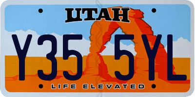 UT license plate Y355YL