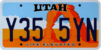 UT license plate Y355YN