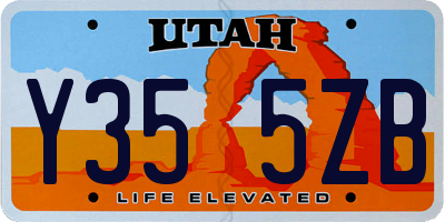 UT license plate Y355ZB