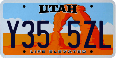 UT license plate Y355ZL
