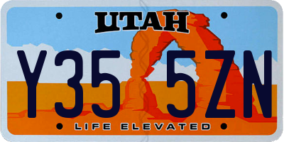 UT license plate Y355ZN